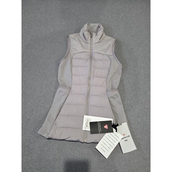 New with tags! Lululemon Gray puffer down vest women’s size 2 - Picture 1 of 8